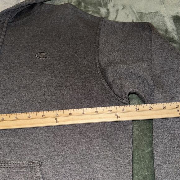 Champion Hoodie Men’s Large Gray Drawstring Kangaroo Pocket Long Sleeve Pullover - Picture 6 of 8